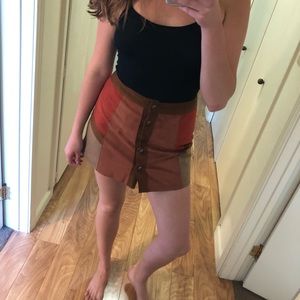 GLAMOROUS Suede Patch Skirt